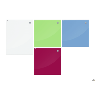 Tablica szklana magnetyczna 120x180cm biała 2X3 TSZ1218 W