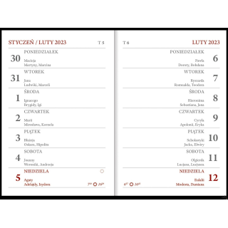 Kalendarz kieszonkowy A7 PCV bezbarwna 2023 Nr kat. A7040B-MIX WOKÓŁ NAS