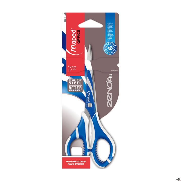 Nożyczki z wyprofilowanymi, miekkimi w środku uchwytami. Symetryczne. Przystosowane dla osób prawo- i leworęcznych. Zdobione ost