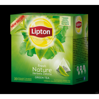 Herbata LIPTON PIRAMID GREEN TEA FRESH NATURE 20t zielona