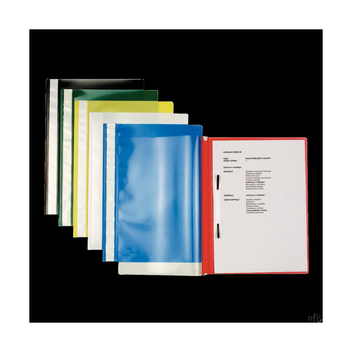 Skoroszyt miękki z wąsami A4 Esselte, 25 szt. granatowy, 15389